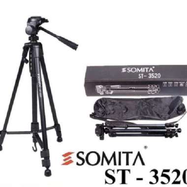 Tripod SOMITA ST-3520 Panhead Kamera Dslr Mirrorless Hp + Holder U