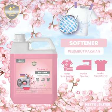 GUARDIA CLEAN Softener 5 Liter Sakura/ Pelembut & Pewangi Pakaian 5 Liter Sakura/ Softener Laundry 5