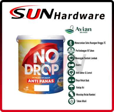No Drop Anti panas 3.2 Liter Cat Tembok Dinding Atap Asbes GRC PVC Talang Air