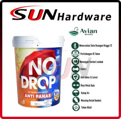 No Drop Anti panas 16 Liter Cat Tembok Dinding Atap Asbes GRC PVC Talang Air