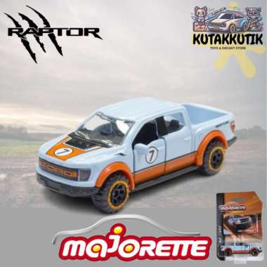 Majorette Mobil Jip Off Road Ford F-150 F150 Raptor Biru Gulf Orange Racing Cars