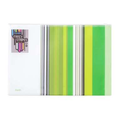 Bantex Zipper Bag Fancy Stripes /Tas Penyimpanan Dokumen Berkas File Ukuran Folio/F4 Grass Green