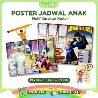 Poster Jadwal Pelajaran Anak Sekolah cewek