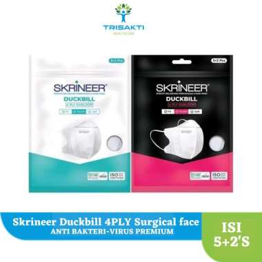 Masker Skrineer Duckbill 4PLY Surgical face mask earlop 5+2`S SURGICAL PTH 5+2'S