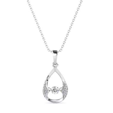 Diana Pendant Dancing Stone WG - Kalung Crystal Swarovski by Her Jewellery