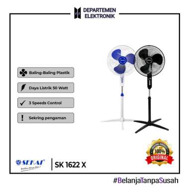 Sekai Kipas Angin Berdiri / Standfan 1622 X Kaki Silang Taifun