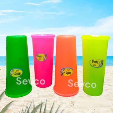 Cangkir Tutup Plastik Mug Plastik Tutup Goofy 7733/ Botol Tempat Minum Tumbler Plastik Tutup Murah C