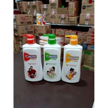 Nuvo Sabun Mandi Cair Botol pump 600ml / 600 ml Merah 600ml Pump