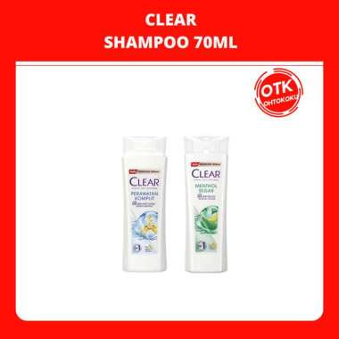CLEAR SHAMPOO RAMBUT 70ML Hijau Menthol