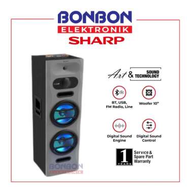 Sharp Active Speaker Bluetooth CBOX-PROX20UBB / CBOX PROX20UBB Pro X Series Grey 220 Watt