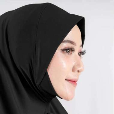 25 WARNA BERGO DAGU MALAYSIA SIZE M LABEL AKRILIK hijab malay Instan Muslim Hitam