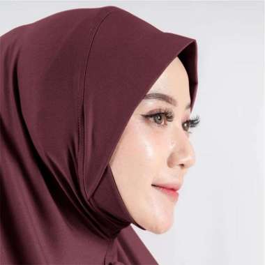 25 WARNA BERGO DAGU MALAYSIA SIZE M LABEL AKRILIK hijab malay Instan Muslim Maroon