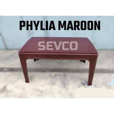 MEJA PANJANG/ PENDEK PLASTIK PHYLIA MAROON PENDEK MAROON