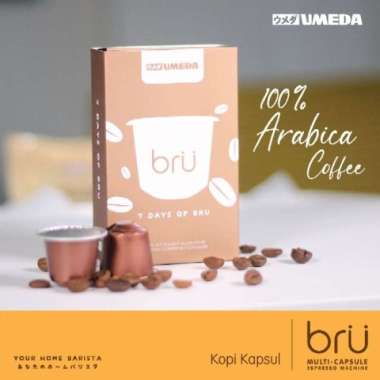 UMEDA BRU Mesin Kopi Multi Kapsul Nespresso Capsule Coffee Maker - BRU Mesin Kopi Refill isi 7