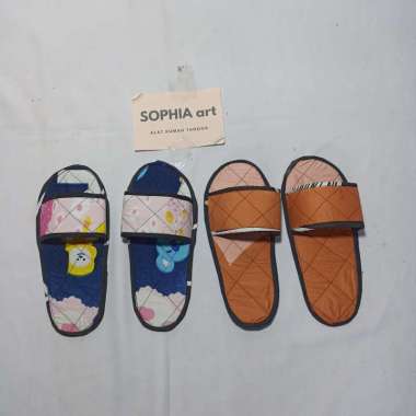 SANDAL SLIPPER HOTEL MOTIF KAIN PERCA / SISA RUMAH ALL SIZE MURAH