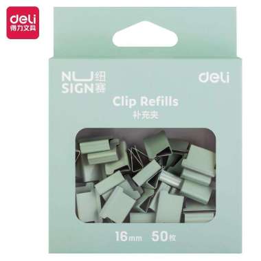 Nusign Fastener Clip Isi Penjepit Kertas Binder Clip Otomatis NS086 Hijau