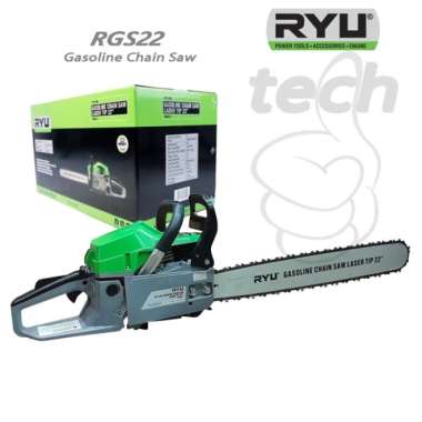Gergaji Mesin Potong Kayu Pohon Chainsaw Gasoline Chain Saw 22" RYU RGS22 RGS 22