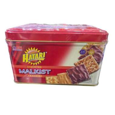 HATARI MALKIST CRACKERS ASSORTED TIN 300 GR