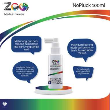 ZooPro NoPluck 100ml Untuk Burung Plucker Cabut Bulu