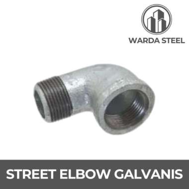 Street Elbow Galvanis 1/2" - Keni Knee Knie L Besi Drat Luar Dalam