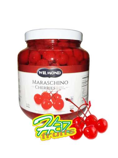 Buah Ceri Merah Tangkai | Maraschino Cherries Wilmond 2 Kg