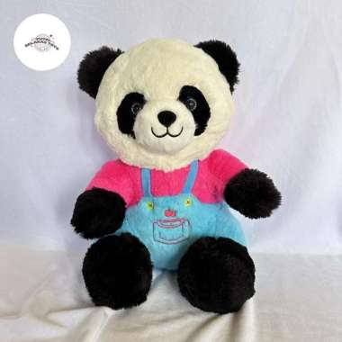 Boneka Mainan Anak Karakter Panda Pink Biru Ungu - Toys Doll Merah Muda
