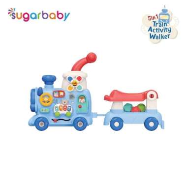 Sugarbaby Train Activity Walker 5in1 Mode/Baby Walker/Mainan Dorong Bayi Blue