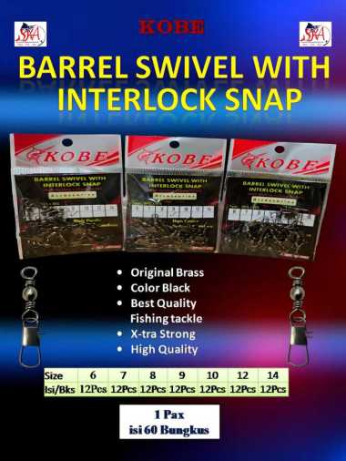 Barrel Swivel with Interlock Snap #2