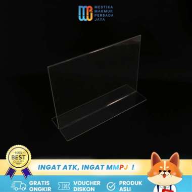 PacAsia Stand Holder Acrylic Transparan 18.5x9.5 cm / Tempat QRIS Akrilik Display 5839528