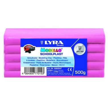 Lyra Modelling Clay Schoolplast - Lilin Plastisin Mainan Warna Warni 500 gram 8060 Pink