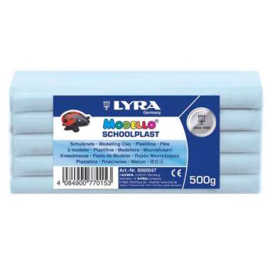 Lyra Modelling Clay Schoolplast - Lilin Plastisin Mainan Warna Warni 500 gram 8060 White