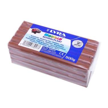 Lyra Modelling Clay Schoolplast - Lilin Plastisin Mainan Warna Warni 500 gram 8060 Brown