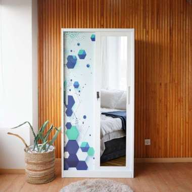UNIHOME Saphire Lemari Pakaian Slidding Besi | Lemari Pakaian Modern | Lemari Pakaian Minimalis Saph