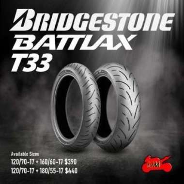 BAN LUAR MOTOR T33 R BATTLAX UKURAN 160/60-17 TUBELESS TL TAHUN PRODUKSI 2024 | NINJA | R15 | CBR | 