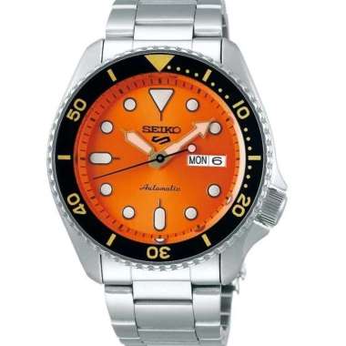 Seiko 5 Sports SRPD59K1 Automatic Orange Dial Stainless Steel Original - Jam Tangan Seiko Original