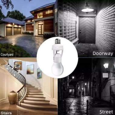 fitting soket lampu led E27 sensor gerak infrared PIR sensor cahaya