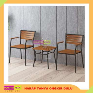 Siantano Kursi Teras KT 04 MT 004 Kursi Taman Minimalis Besi Kursi Tamu, kursi besi outdoor kombinas