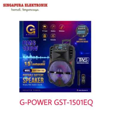 G-Power Speaker Portable 15" GST-1501EQ Free Mic