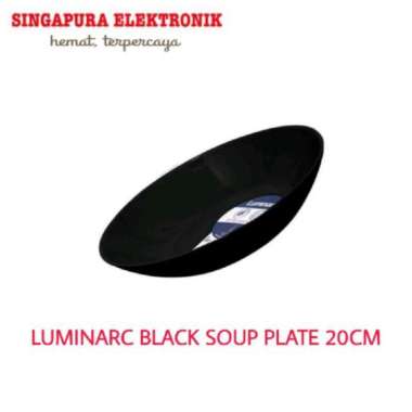Luminarc Diwali black soup plate 20cm/ piring sup P-0787