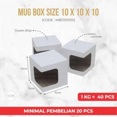 Mug Box 10x10x10, Kemasan Gelas, Kemasan Mug, Packaging Gelas