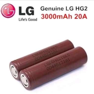 Baterai LG 18650 Batere Laptop Real 3000mah - Batere Cas Rechargable Battery 18650HG2
