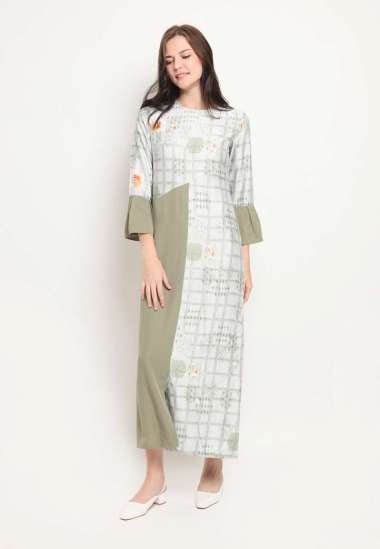Arjuna Weda Gamis Batik Shiraa 27B103011 - Hijau L