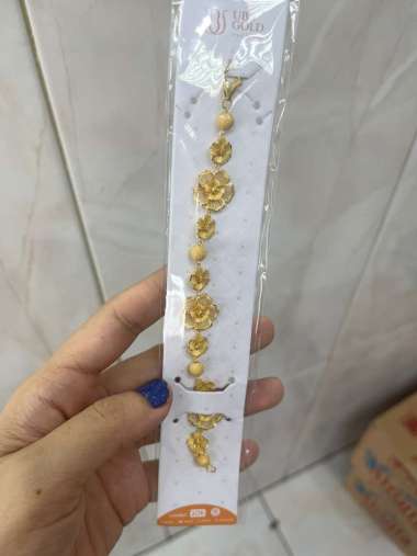 Gelang Bunga Kendari Besar Kondangan Pesta Koleksi Josean Emas Asli