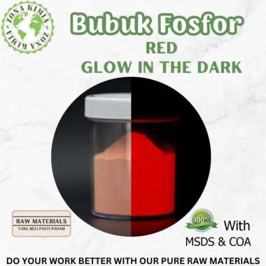 Serbuk Fosfor Resin Merah Glow in The Dark 10gr / Bubuk Fosfor Red Glow in The Dark Pain Cat 10gr
