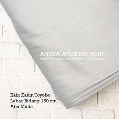 1 METER KAIN KATUN TOYOBO ROYAL MIX ABU TUA