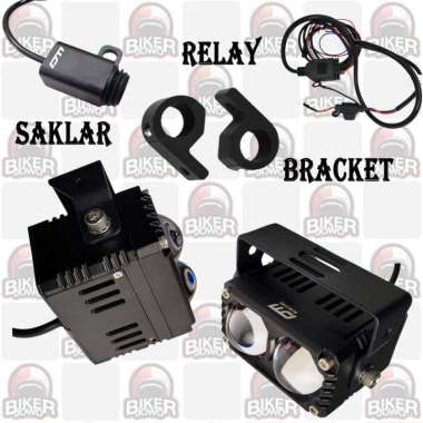 Duromoto X2 LED Saklar Switch Driver Bracket Lampu Tembak Sorot Moge Lampu