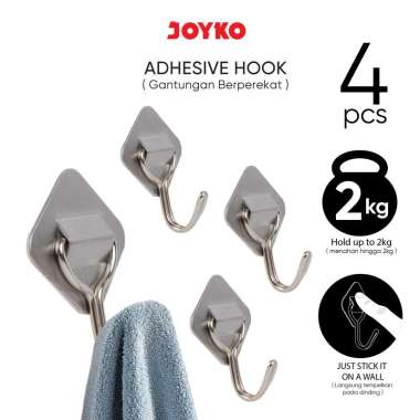 JOYKO Gantungan Adhesive Hook Tempel Dinding Perekat ADHK-3180 Stainless Steel