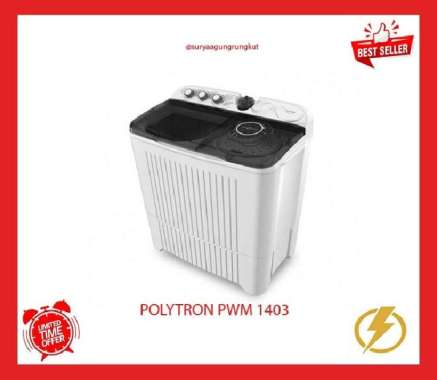 MESIN CUCI POLYTRON 2 TABUNG 14 KG 360 WATT - PWM 1403