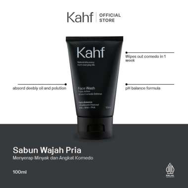 Kahf face wash 100 ml minyak & komedo