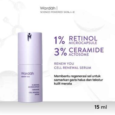 Wardah Renew You 1% Retinol Microcapsule Ceramide Cell Renewal Serum 15ml